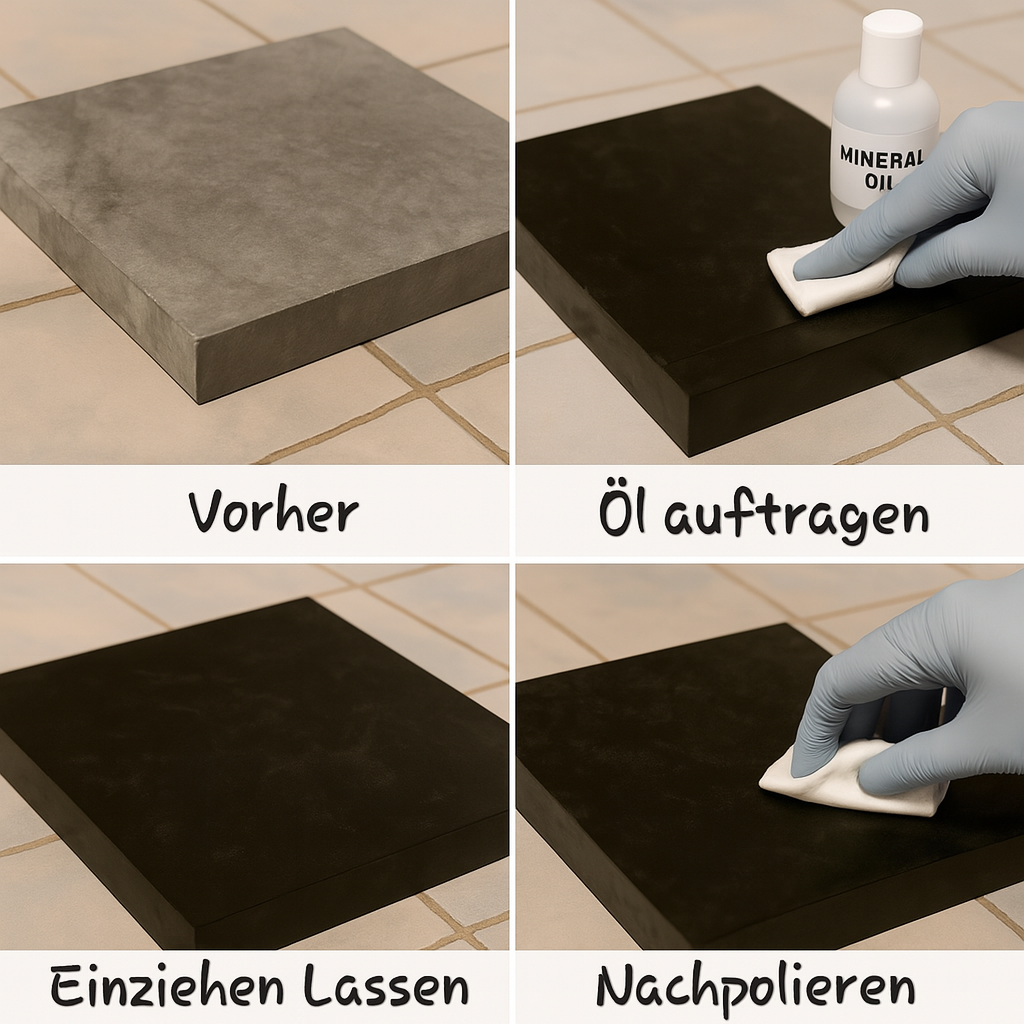 Slateex Speckstein Grillplatte 20x20x3 cm – Natursteinplatte aus Pietra Ollare
