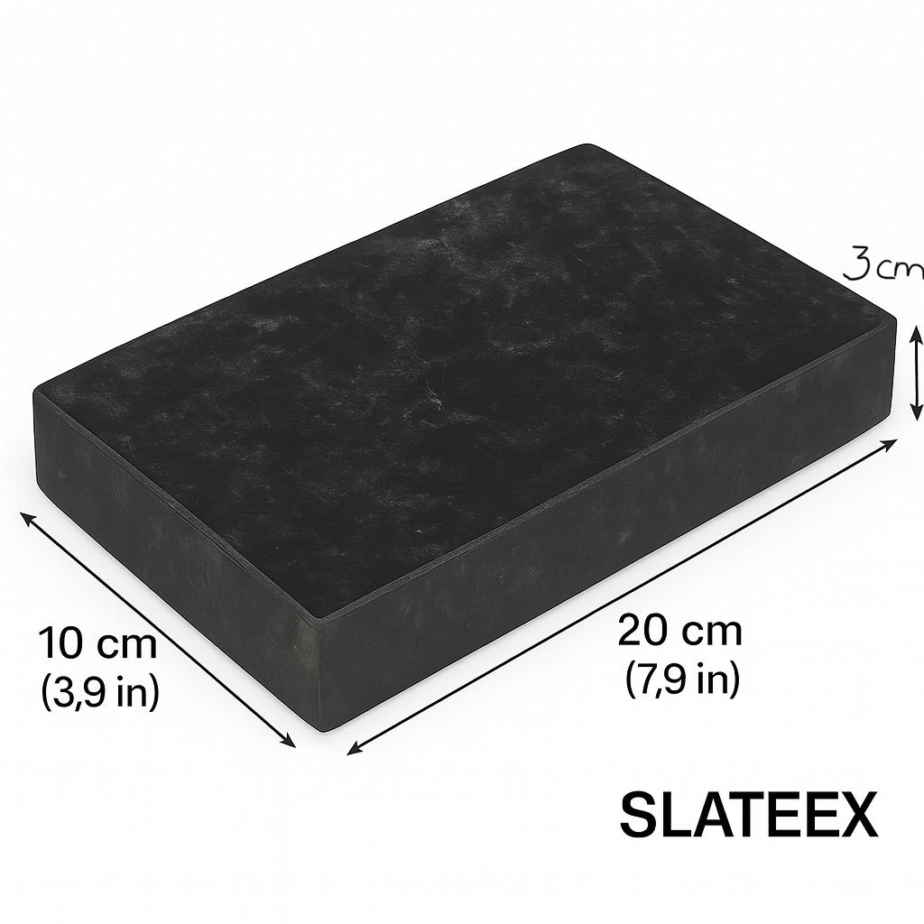 Slateex Premium Speckstein Grillplatte 20x10x3 cm aus Pietra Ollare