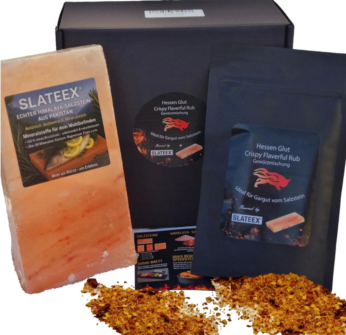Hessen Glut BBQ Gourmet Box mit Salzstein