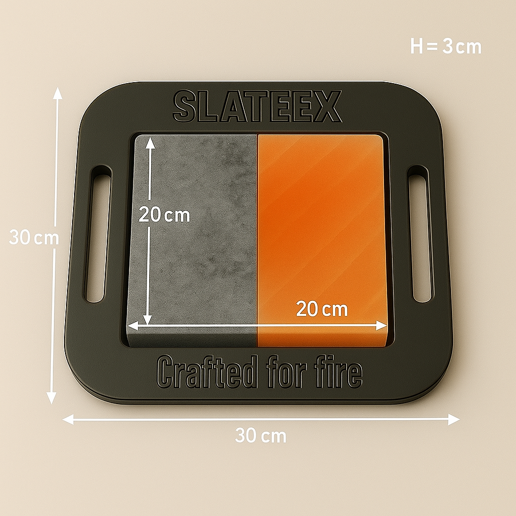 Slateex Mix & Grill 30×30 cm – Salzstein & Speckstein