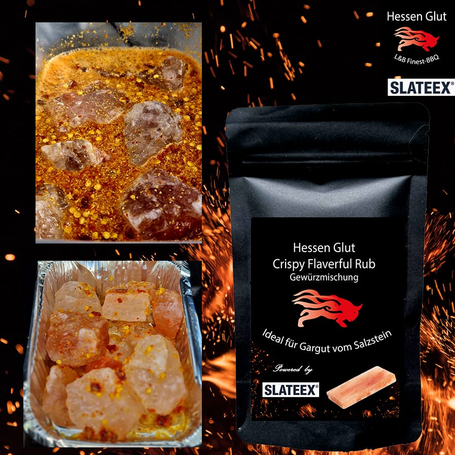 Hessen Glut BBQ Gourmet Box mit Salzkristallen