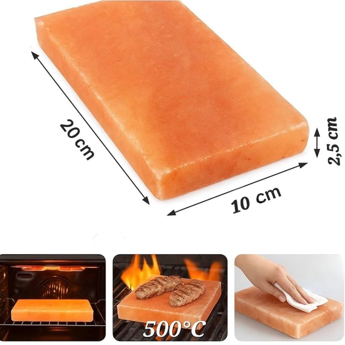 Slateex Salzstein 20x10x2,5cm