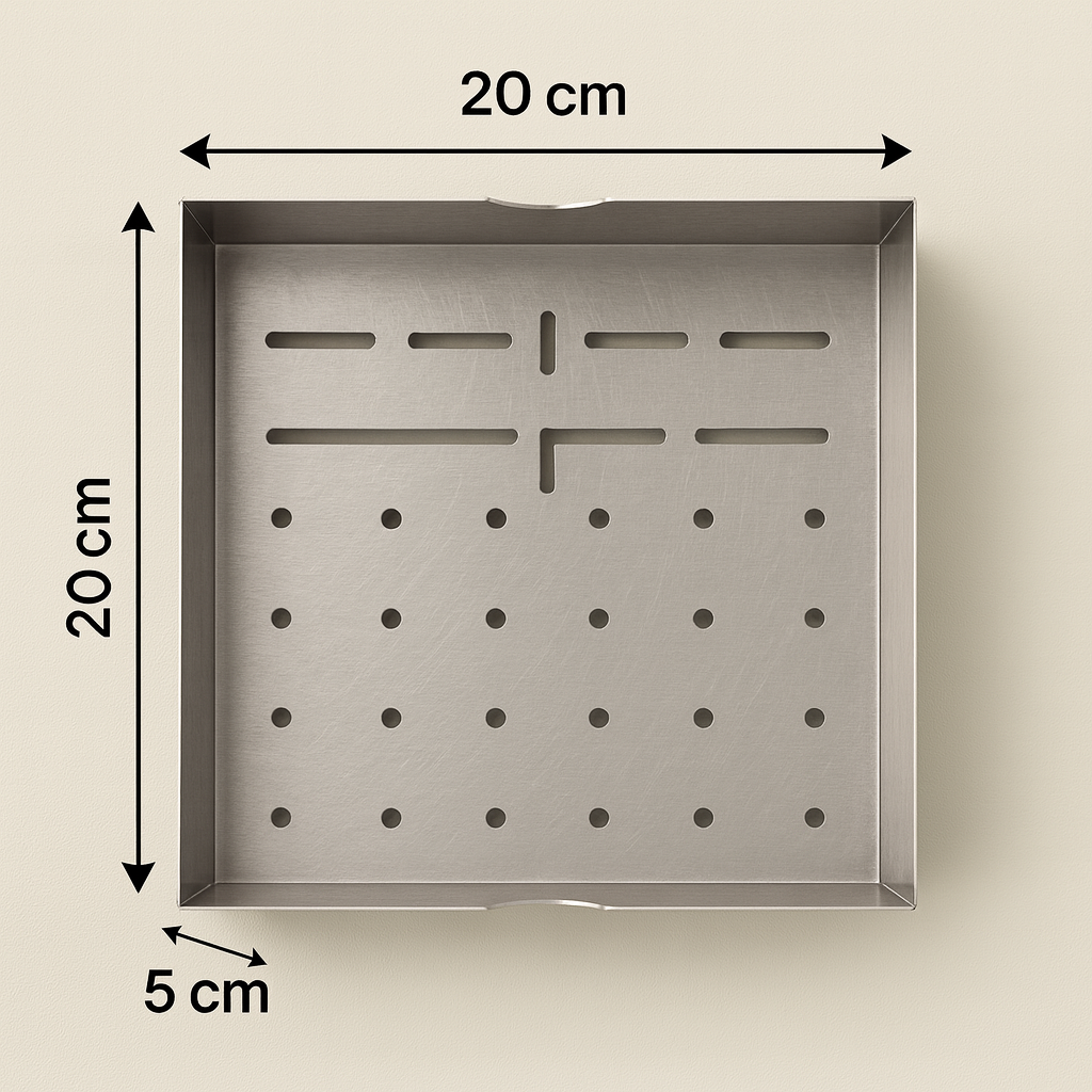 Slateex Einsatzblech Smoky 20x20x5 cm