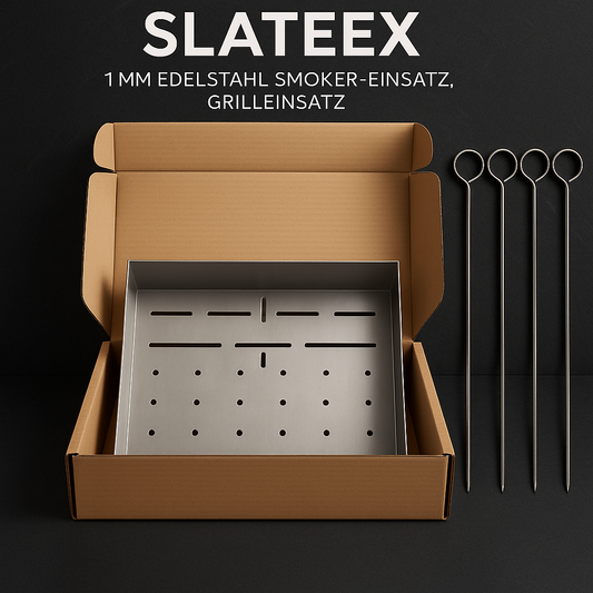 Slateex Einsatzblech Smoky 20x20x5 cm