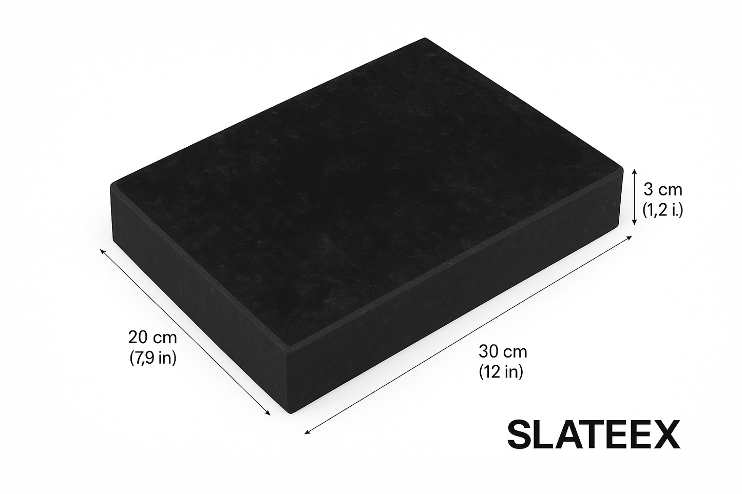 Slateex Specksteinplatte 30x20x3 cm