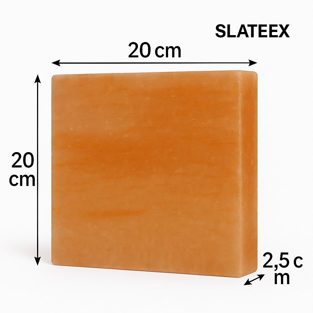 Slateex Salzstein 20x20x2,5cm im Doppelpack