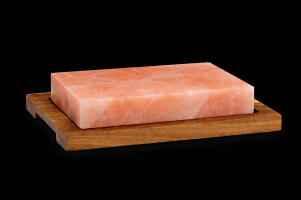 SLATEEX®️ Salzstein Grill- & Servierplatte „Akazie 20“